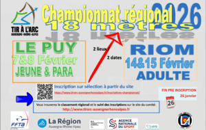 Le Puy en Velay - Championnat Régional Jeunes - 18m